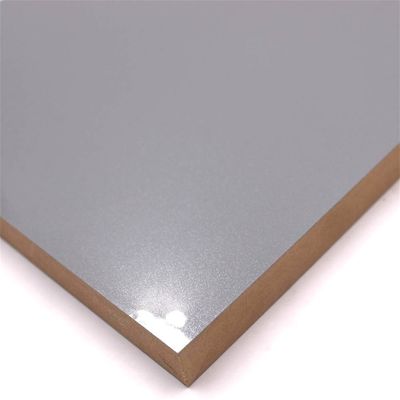 Non Corrosive Kitchen Cabinet Grey High Gloss MDF Panels 12mm